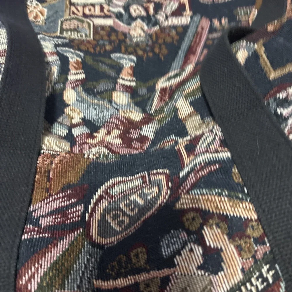 Vintage Sports Basketball Hockey Football Duffel Travel Bag Luggage Tapestry USA
